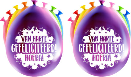 paperdreams 24x stuks verjaardag feest ballonnen - diverse kleuren - latex - ca 30 cm