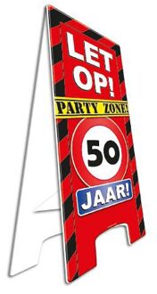 paperdreams 50 jaar feestversiering - straatbord - 58 cm - verjaardag - abraham/sara - feestartikelen Multi