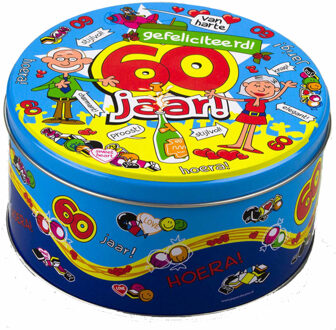 paperdreams 60 jaar snoeptrommel/koektrommel - 14 x 7,5 cm - 60e verjaardag - Cadeau