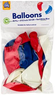 paperdreams ballonnen 10 pcs r/w/b verschillende