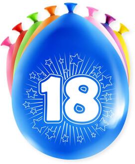 paperdreams ballonnen 18 Jaar 18,5 x 11 cm latex 8-delig Roze