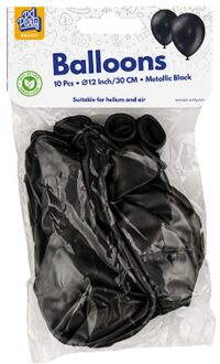paperdreams ballonnen metal 10st zwart
