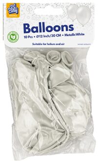 paperdreams ballonnen metallic 10st wit