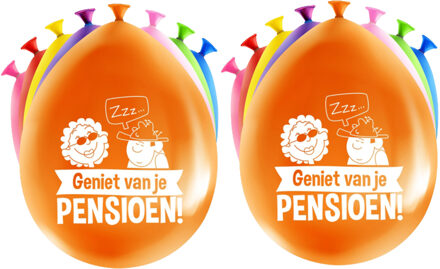 paperdreams Ballonnen pensioen - Geniet van je pensioen - 24x st - gekleurd - ca 30 cm - latex