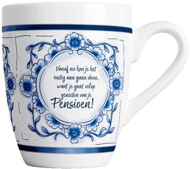 paperdreams Delfts blauwe mok Pensioen wit