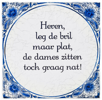 paperdreams Delfts blauwe teksttegel bril plat