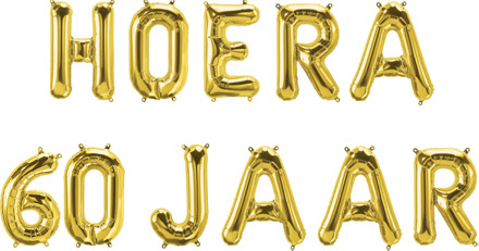 paperdreams Folie Ballon Letterslinger - Hoera 60 Jaar goud