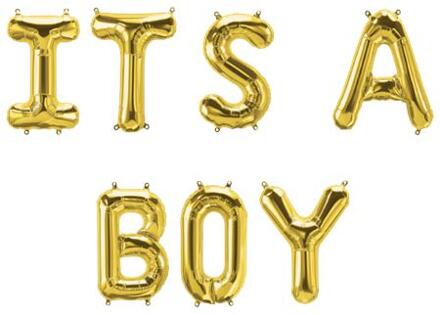 paperdreams Folie Ballon Letterslinger - Its A Boy goud