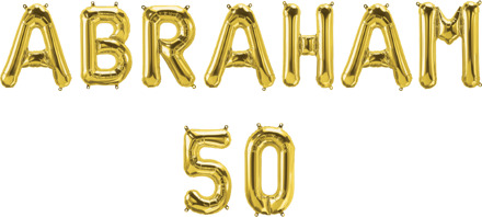 paperdreams Folie ballon slinger - Abraham 50 goud