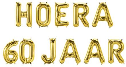 paperdreams Folie ballon slinger - Hoera 60 jaar goud