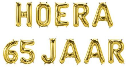 paperdreams Folie ballon slinger - Hoera 65 jaar goud
