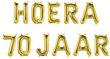 paperdreams Folie ballon slinger - Hoera 70 jaar goud