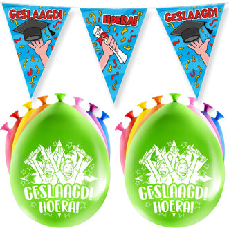 paperdreams geslaagd/afstudeer set - Ballonnen & vlaggenlijnen - 17x stuks