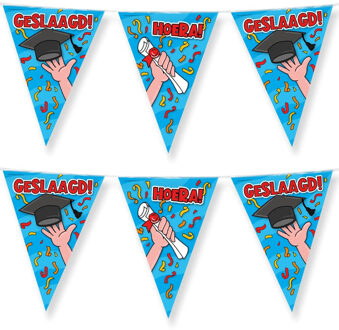 paperdreams geslaagd vlaggenlijn - 3x - afstudeer feest- 10 m - diverse kleuren - folie