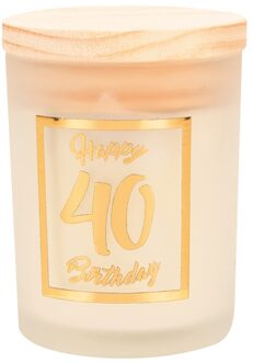 paperdreams Geurkaars klein goud/wit - 40 jaar