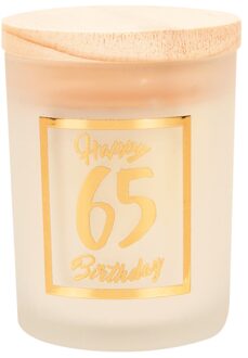 paperdreams Geurkaars klein goud/wit - 65 jaar