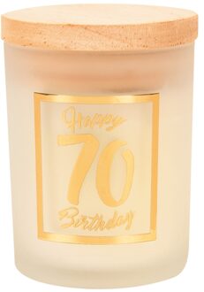 paperdreams Geurkaars klein goud/wit - 70 jaar