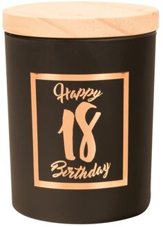 paperdreams Geurkaars klein roze/zwart - 18 jaar
