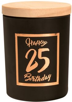 paperdreams Geurkaars klein roze/zwart - 25 jaar