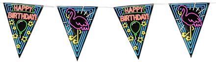 paperdreams Happy Birthday Slingers Neon 10m