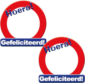 paperdreams Hulde stopbord blanco - 2x - rond - 50 x 50 cm - karton - zelf beschrijven - feestartike