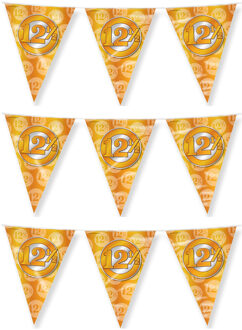 paperdreams Jubileum 12,5 jaar getrouwd vlaggetjes - 3x - 10m - folie - dubbelzijdig