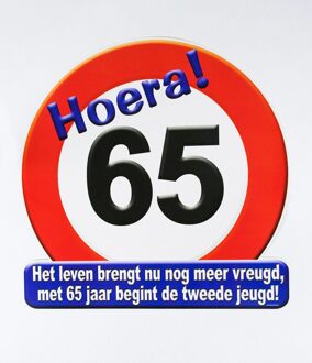 paperdreams Kroonschild verkeersbord hoera 65 Multikleur