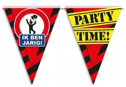 paperdreams Leeftijd versiering ik ben jarig slingers 10 meter - Vlaggenlijnen Multikleur