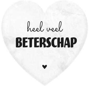 paperdreams Marmeren Hartje - Beterschap wit