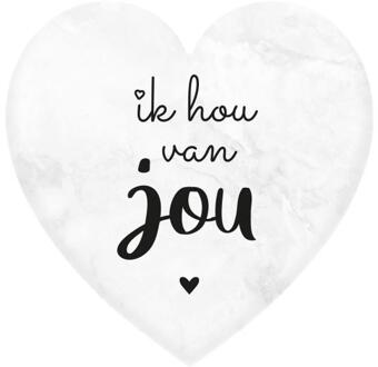 paperdreams Marmeren Hartje -hou van jou wit