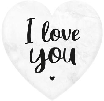paperdreams Marmeren Hartje - I love you wit