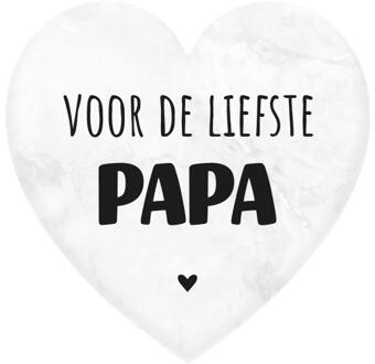 paperdreams Marmeren Hartje - Papa wit