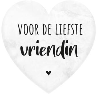 paperdreams Marmeren Hartje - Vriendin wit