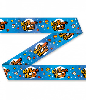 paperdreams Party Tape - Welkom thuis cartoon blauw