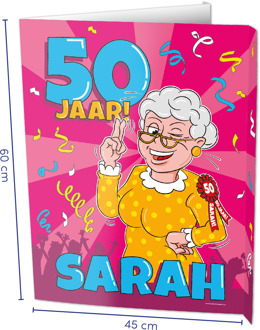 paperdreams Raambord Sarah 50 jaar 60cm