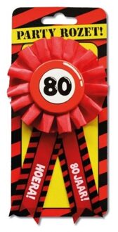 paperdreams Rozet - 80 Jaar - Verkeersbord