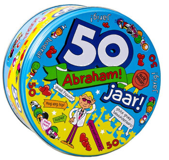 paperdreams Snoeptrommel/cadeautrommel Abraham 50 jaar / 50e verjaardag Multi