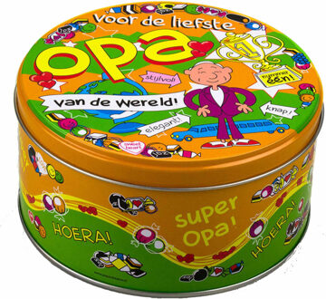 paperdreams Snoeptrommel/cadeautrommel Voor de liefste opa verjaardagscadeau - cadeau blikken Oranje