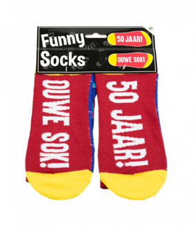 Paperdreams - Sokken - Funny socks - 50 jaar! Ouwe sok