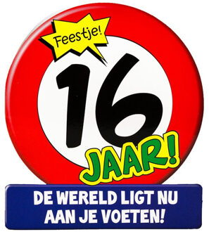 paperdreams Stopbord wenskaart - 16 jaar - sweet sixteen - 16 x 14 cm - verjaardagskaart - 16e
