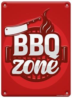 paperdreams Tekstbord metaal - BBQ zone rood