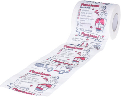 paperdreams Toiletrol/wc-papier rol pensioen cadeau feestversiering/decoratie - Fopartikelen Wit