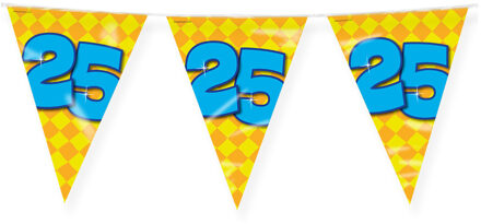 paperdreams Verjaardag 25 jaar thema Vlaggetjes - Feestversiering - 10m - Folie - Dubbelzijdig