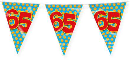 paperdreams Verjaardag 65 jaar thema Vlaggetjes - Feestversiering - 10m - Folie - Dubbelzijdig
