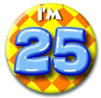 paperdreams Verjaardags button I am 25 Multi