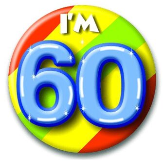 paperdreams Verjaardags button I am 60 Multi