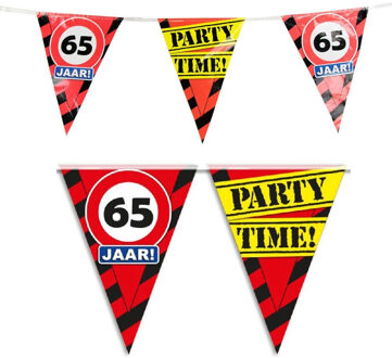 paperdreams Versiering 65 jaar slingers 10 meter - Vlaggenlijnen Multikleur