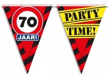 paperdreams Versiering 70 jaar slingers 10 meter - Vlaggenlijnen Multikleur