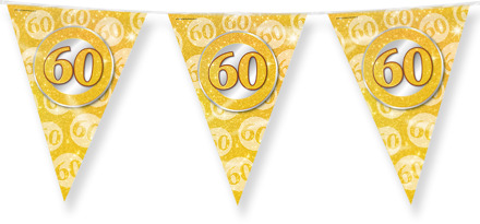 paperdreams vlaggenlijn 60 jaar getrouwd 10 meter goud Goudkleurig