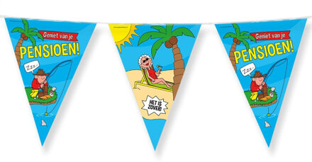 paperdreams Vlaggenlijn - pensioen feest/party - 10m - diverse kleuren - folie - Vlaggenlijnen Multikleur